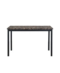 Streamdale Faux Marble Metal Dining Set (5 Pieces)