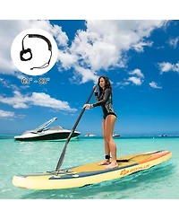 Costway 10.5ft Inflatable Stand Up Paddle Board Surfboard with Bag Aluminum Pump