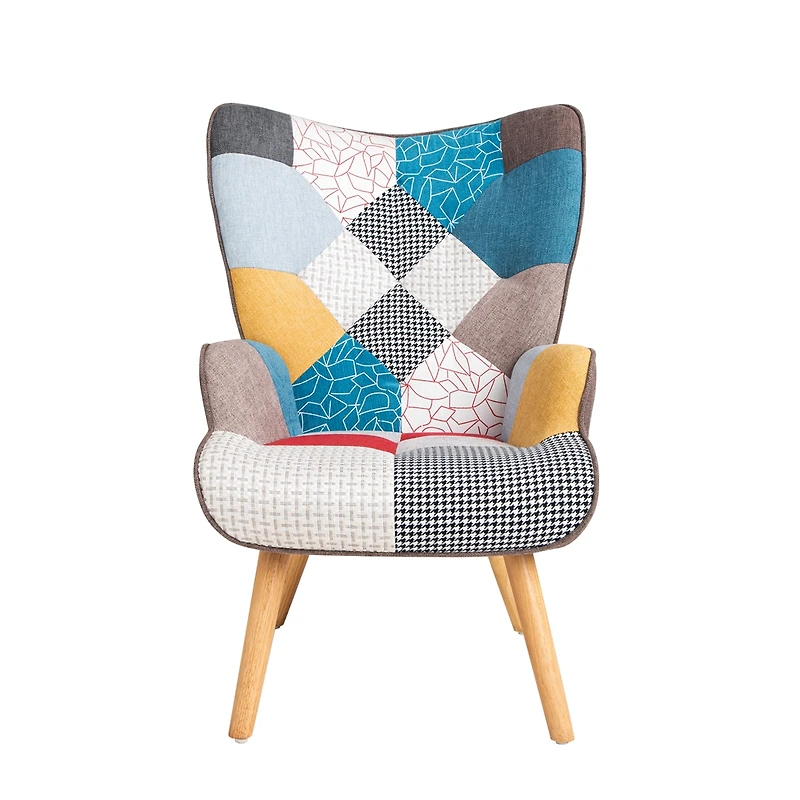 Streamdale Spliced Accent Chair and Ottoman Set