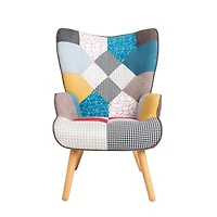 Streamdale Spliced Accent Chair and Ottoman Set