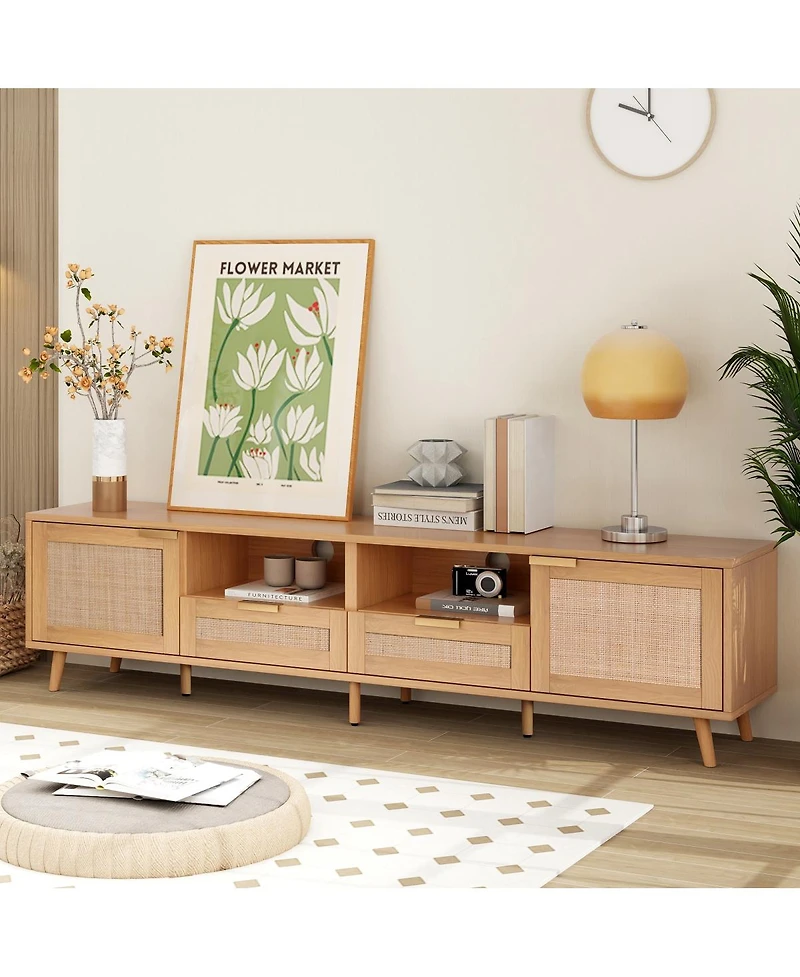 Streamdale Furniture Modern Farmhouse Tv Stand for 85" TVs