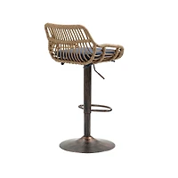 Streamdale Furniture Swivel Bar Stools Set Of 2 Adjustable Counter Height Chairs With Footrest For Kitchen, Dining