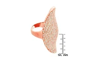 Suzy Levian Sterling Silver Cubic Zirconia Full Finger Knuckle Ring