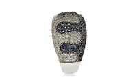 Suzy Levian Sterling Silver Cubic Zirconia Pave Wave Ring