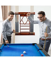 Sugift Wall-mounted Billiards Pool Cue Rack Only