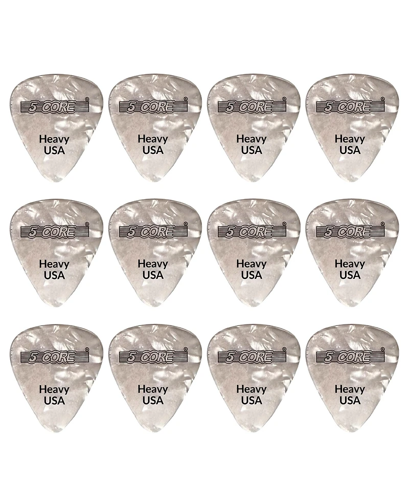5 Core Guitar Picks 12 Piece 0.96mm Celluloid Heavy Gauge Pick for Acoustic Electric Bass Guitar Natural Feel Warm Tone Puas Para Guitarra