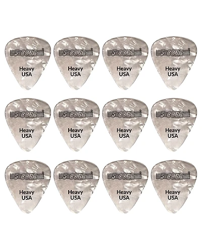 5 Core Guitar Picks 12 Piece 0.96mm Celluloid Heavy Gauge Pick for Acoustic Electric Bass Guitar Natural Feel Warm Tone Puas Para Guitarra