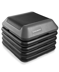 Philosophy Gym Aerobic Exercise Adjustable High Step Platform, with 4 Risers Included - Gray