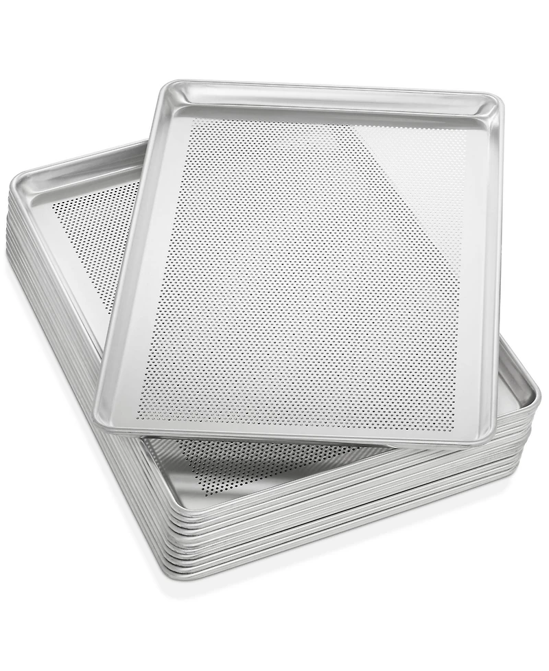 Gridmann 18" x 26" Commercial Grade Aluminum Perforated Baking Sheet Pan, Full Size Baking Tray
