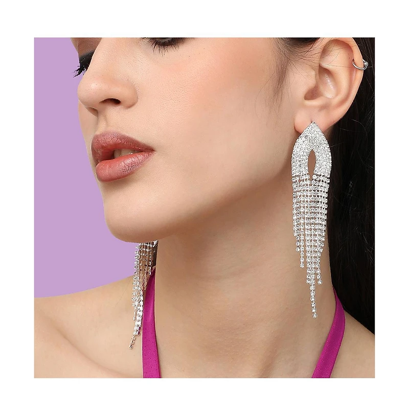 Sohi Women's Bling Drop Earrings