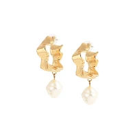 Sohi Women's Abstract Hoop Earrings