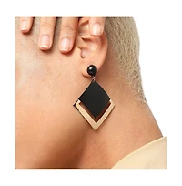 Sohi Women's Contrast Drop Earrings
