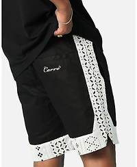 Carre Men's Bandana Lace Shorts - XXXLarge, Beige/Khaki