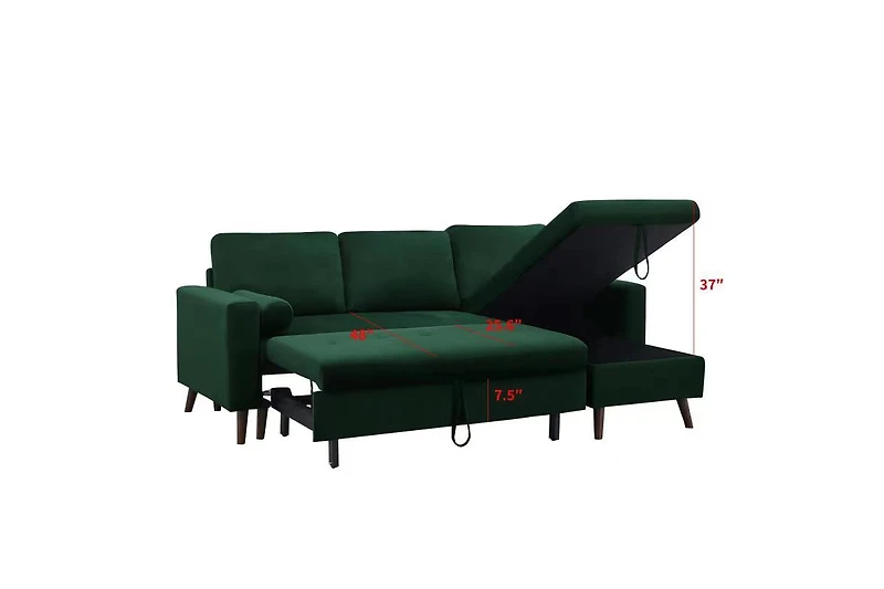 Streamdale Reversible Storage Sofa Bed with Corner Chair