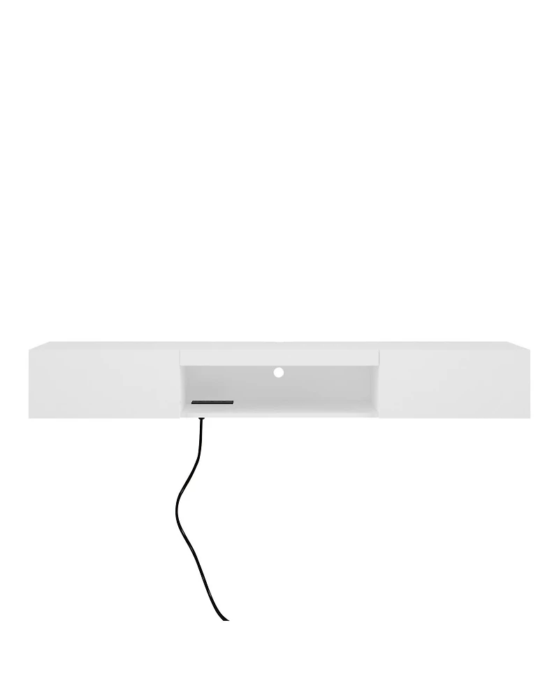 Streamdale Furniture Wall Mounted Floating 65" Tv Stand With 16 Color Leds