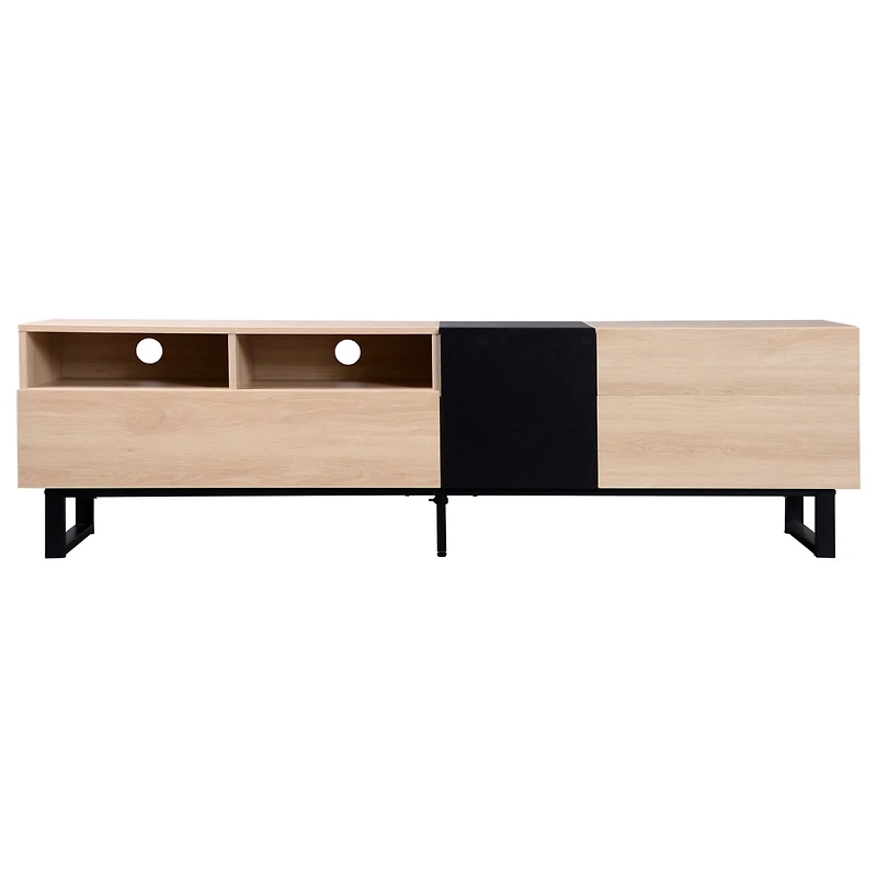Streamdale 80" Tv Stand with Double Storage & Drop Down Door