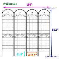 Streamdale Furniture Rustproof Metal Garden Trellis for Climbing Plants