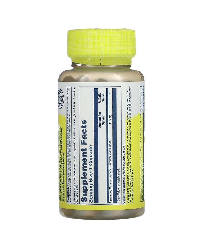 Solaray Fermented Organic Turmeric 425 mg