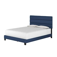 Boyd Sleep Piedmont Leatherette Upholstered Platform Bed Frame with Adjustable Headboard