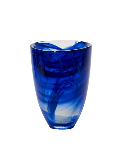 Kosta Boda 5.9" Contrast Blue Vase