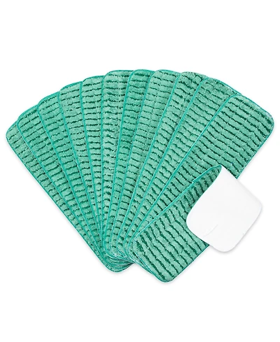 Arkwright Home Scrubbing Wet Flat Mop Refills (12 Pack) - 18", Color Options