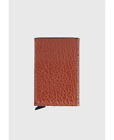 Furniq Uk Men's Genuine Leather Venous Pattern Card Holder