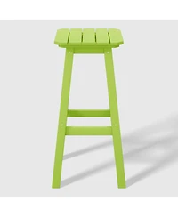 WestinTrends 29" Hdpe Outdoor Patio Square Bar Stools (Set of 2)