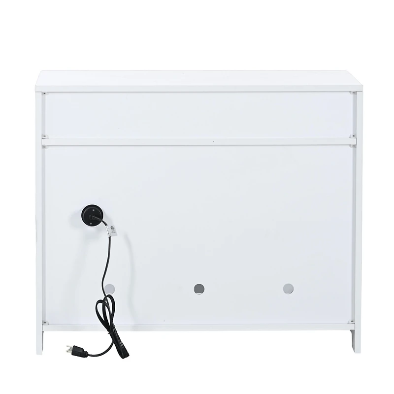 Streamdale Furniture White Wooden Cat Litter Box Enclosure