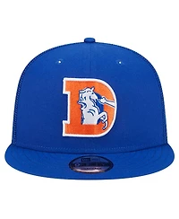 New Era Men's Royal Denver Broncos Main Trucker 9FIFTY Snapback Hat