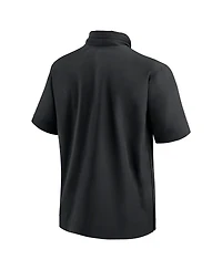 Nike Men's Black Ohio State Buckeyes 2024 Sideline Coach Short Sleeve Half-Zip Hoodie Jacket