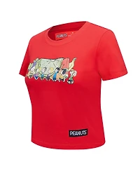Freeze Max Women's Peanuts Ly Sweet Baby Doll Cropped T-Shirt
