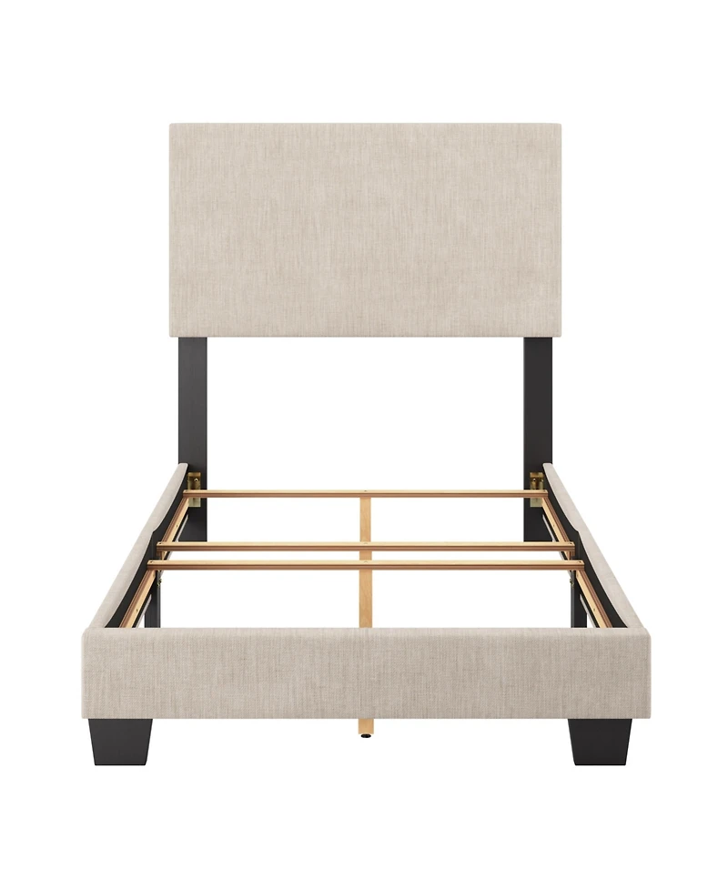Amber & Emily Upholstered Modern Twin Bed
