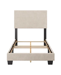 Amber & Emily Upholstered Modern Twin Bed
