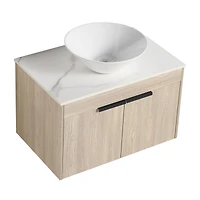 Streamdale 30" Modern Design Float Bathroom Vanity With Ceramic Basin Set