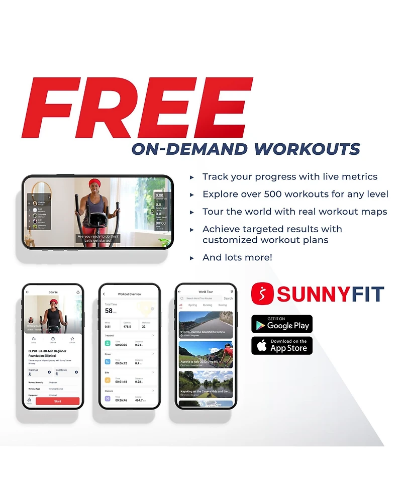 Sunny Health & Fitness Elite Interactive Series Cross Trainer Elliptical and Exclusive SunnyFit App Enhanced Bluetooth Connectivity