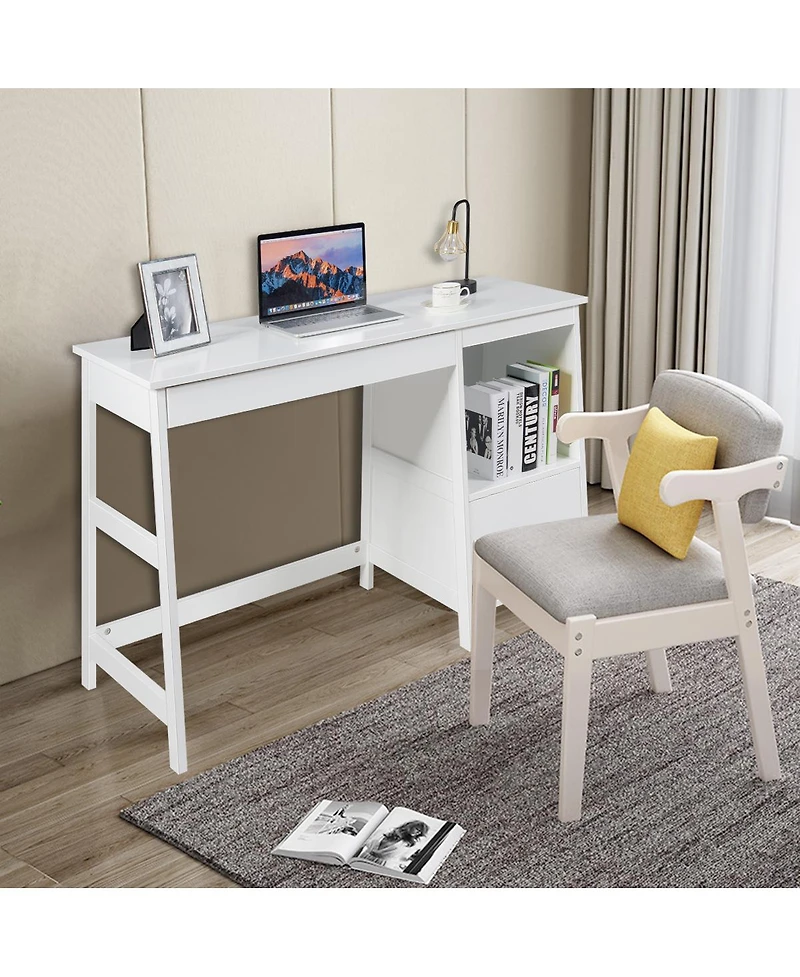 47.5'' Computer Desk Trestle Desk Writing Study Workstation