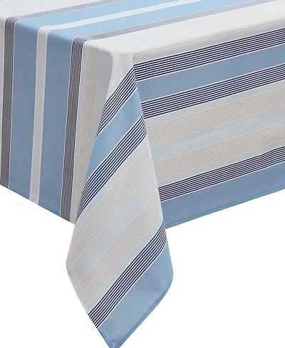 Izod Breakers Stripe Water-Resistant Indoor and Outdoor Tablecloth