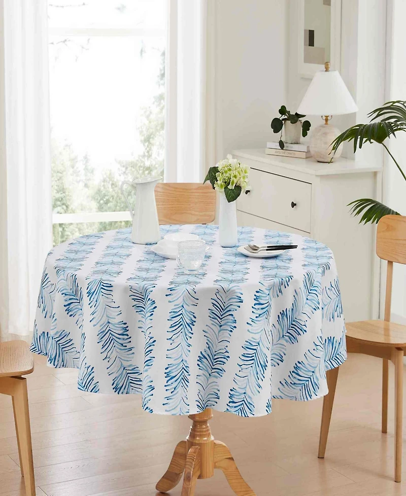 Izod Seagrass Stripe Water-Resistant Indoor and Outdoor Tablecloth
