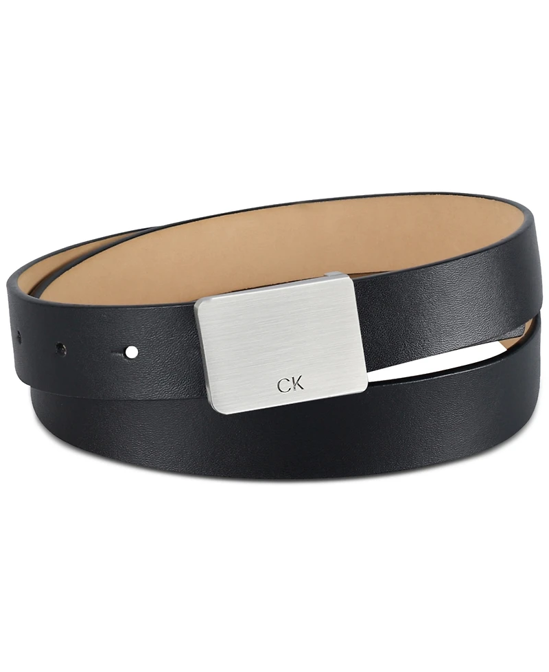 Calvin Klein Men's Logo Plaque Belt