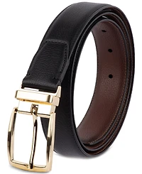 Club Room Men's Reversible Pebble Belt, Created for Macy's