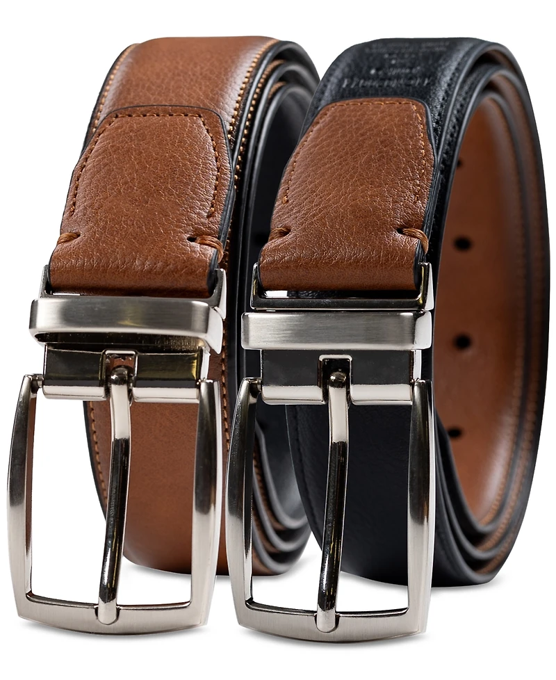 Club Room Men's Reversible Pebble Belt, Created for Macy's