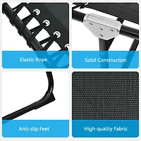 Slickblue Folding Heightening Design Beach Lounge Chair with Pillow for Patio