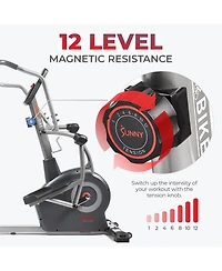 Sunny Health & Fitness Elite Recumbent Cross Trainer & Elliptical Machine with 12-Level Magnetic Resistance & Exclusive SunnyFit App Enhanced Bluetoot
