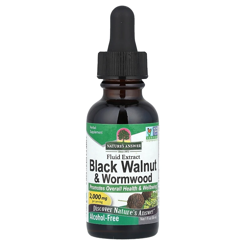 Nature's Answer Black Walnut & Wormwood Fluid Extract Alcohol-Free
