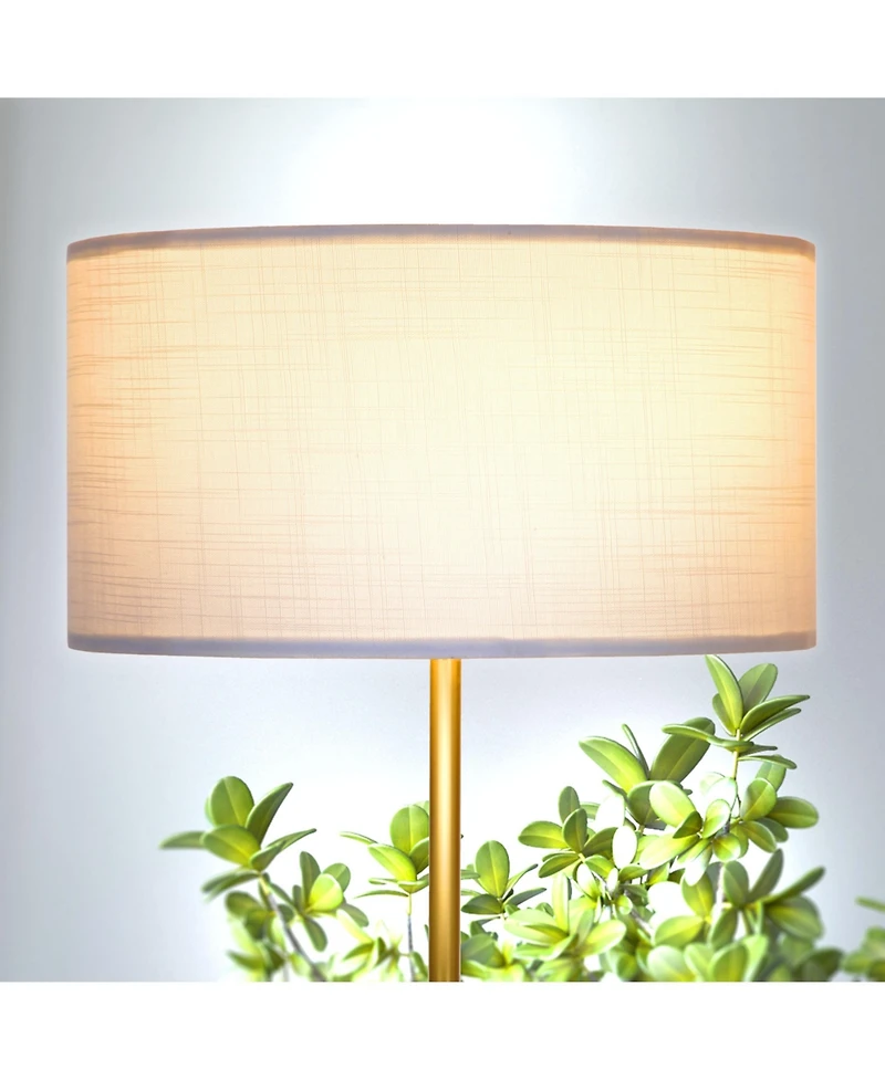 Quinn 60" Led Floor Lamp with Fabric Drum Shade