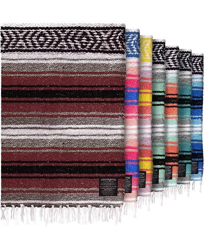 Authentic Large Handwoven Mexican Blanket - Durable Serape