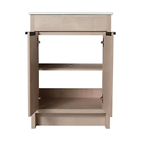 Streamdale Freestanding Vanity with White Sink & Soft-Close Doors