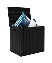 Slickblue 30 Gallon Deck Box Storage Container Seating Tools