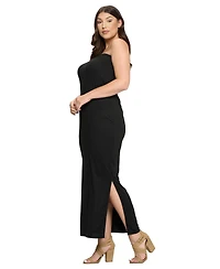 L I V D Plus Camo Sleeveless Slit Dress