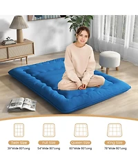 Slickblue Foldable Futon Mattress with Washable Cover and Carry Bag for Camping